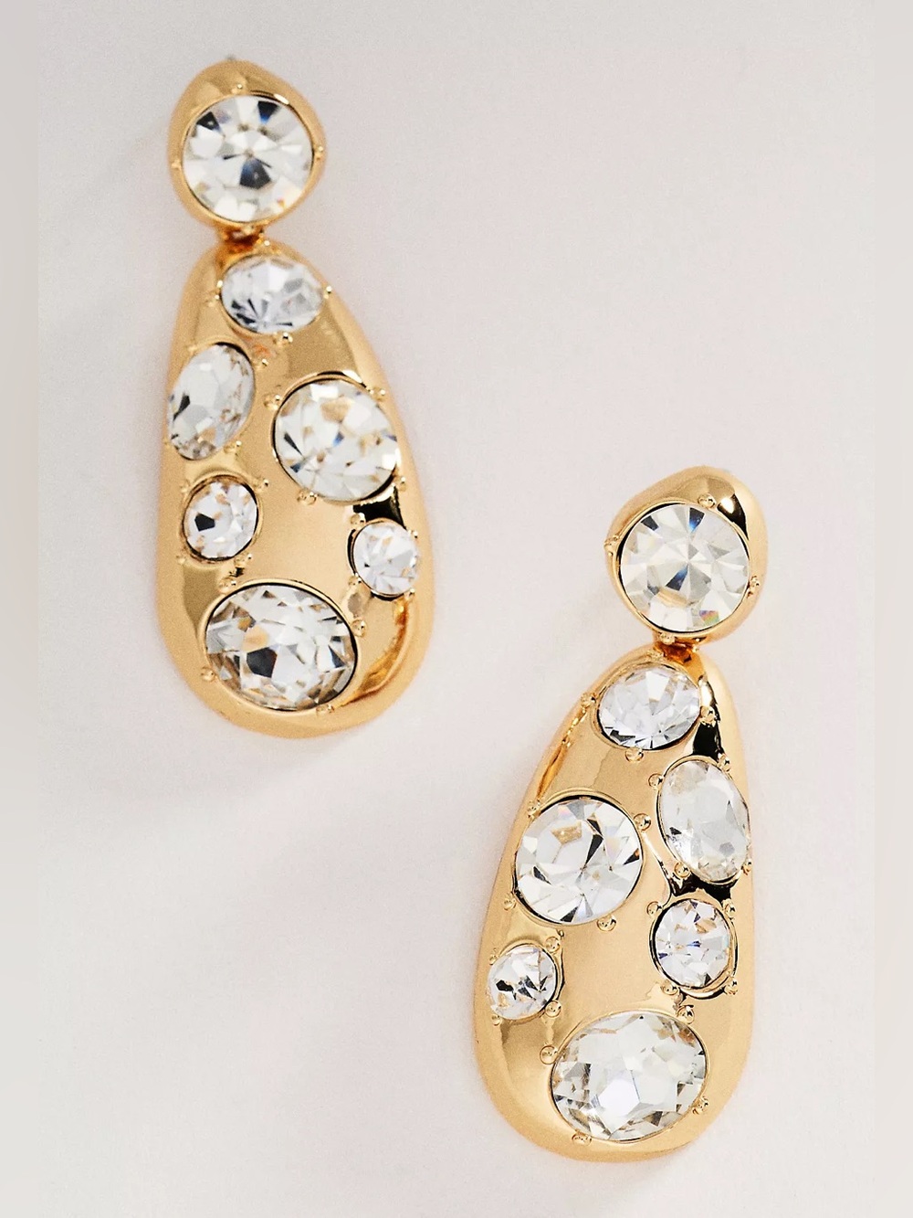 Anthropologie Crystal Cluster Drop Earrings Teardrop Earrings
